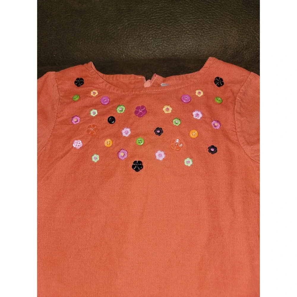 Gymboree all about buttons floral‎ corduroy dress size 4t